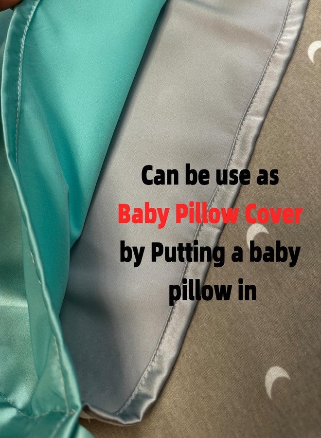 AKISS Satin Crib Sheet Pillow Cover Silk Bassinet Cradle Slip Reversible Use for Baby Girls Boys (Tiffany Blue & Light Grey) - Image 5