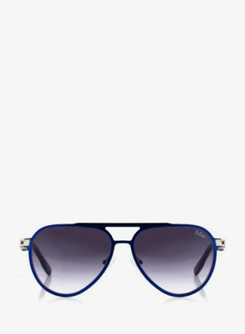 Lee Cooper  Polarized Sunglasses Blue Frame Gradient Grey Mirror Lens 58mm  - LCU10247C4  | Best Price UAE