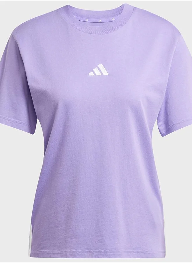 Adidas Essentials 3-Stripes Cotton T-Shirt