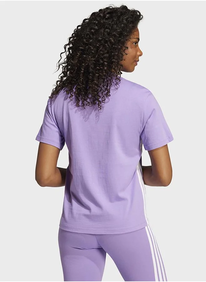 Adidas Essentials 3-Stripes Cotton T-Shirt