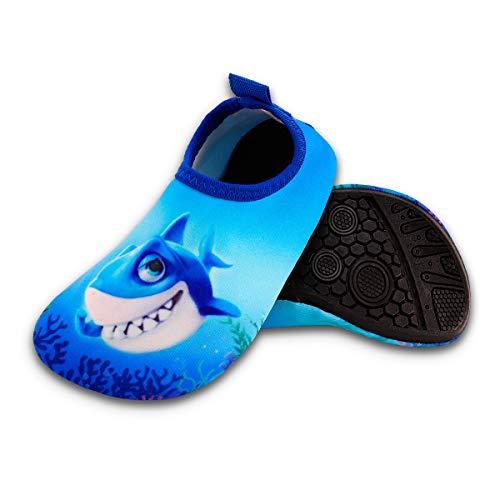 Bigib Toddler Kids Swim Water Shoes Quick Dry Non-Slip Water Skin Barefoot Sports Shoes Aqua Socks for Boys Girls Toddler, Shark, 10 Toddler - Image 4