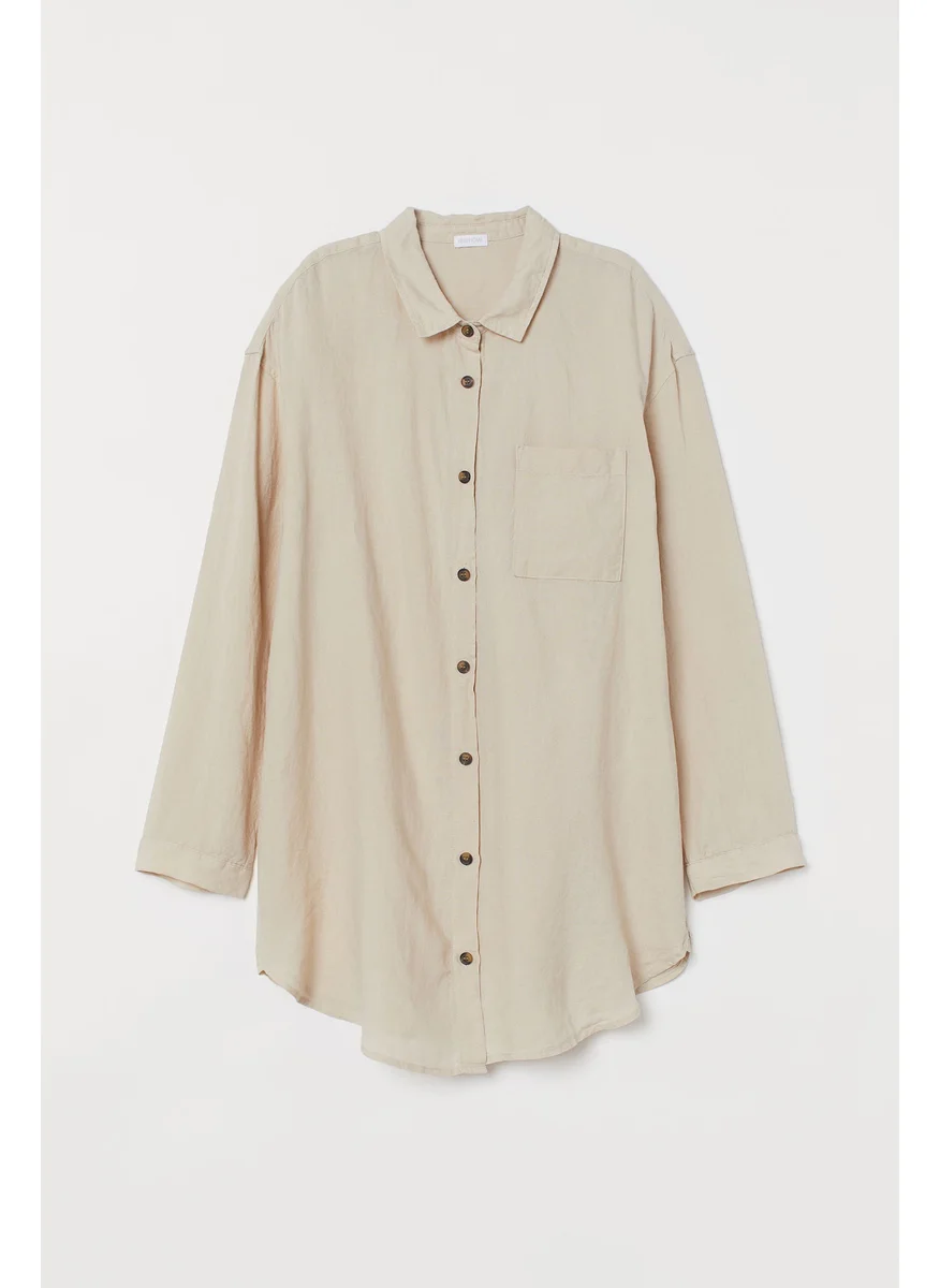 H&M Washed Linen Nightshirt