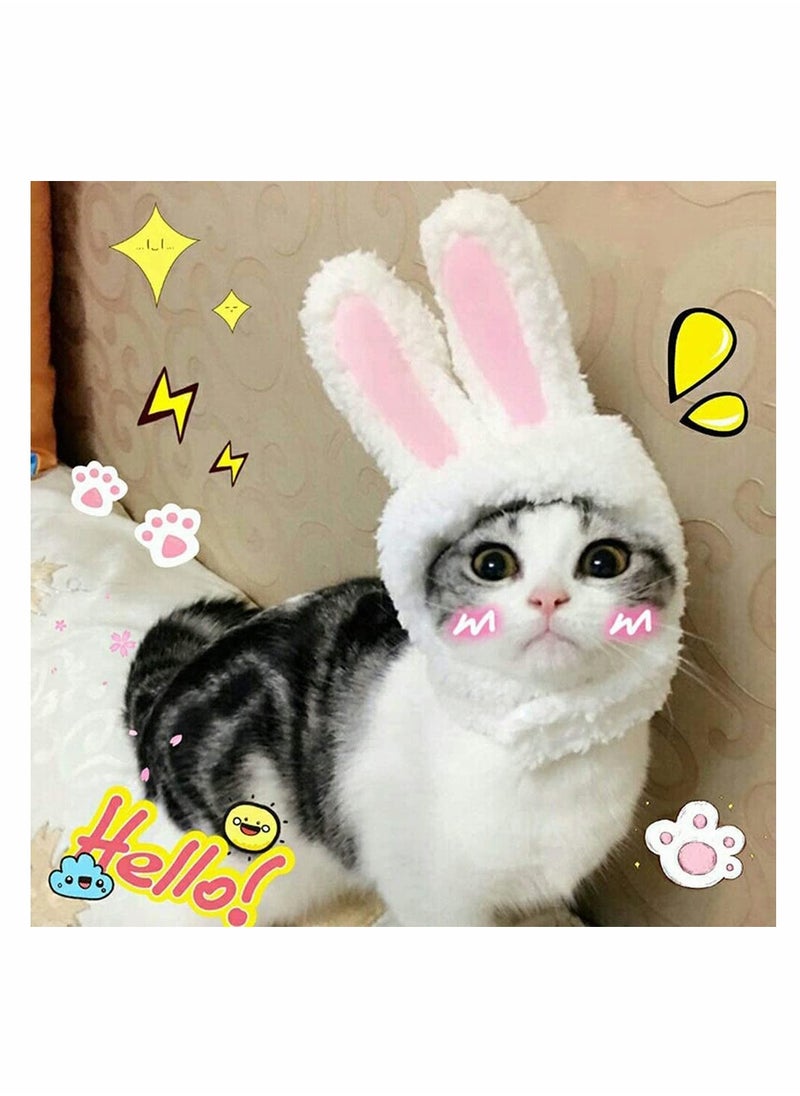 KASTWAVE - Cat Bunny Ears Costume Rabbit Hat for Cats or Small Dogs Party Costume  Accessory Headwear - Image 1