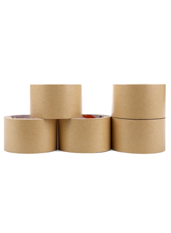 SITOO Kraft Paper Tape, Eco-friendly Sealing Tape, 5 Rolls, 60mm*18m, Hand-tearable Wide Tape, For Express Packaging, Box Sealing, Packing, Concealment, Waterproof, Opaque, Silent Tape - Image 5