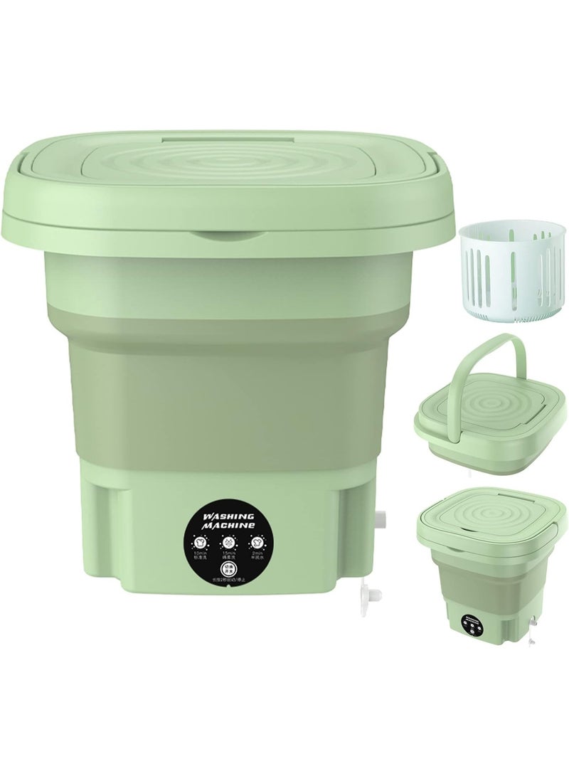 Eesyy Portable Washing Machine, 11L Capacity small washing machine and Dryer with 3 Modes Deep Cleaning, Upgraded Small Collapsible Laundry for Travel, Apartment, Home, Hotel and Camping，Green - Image 1