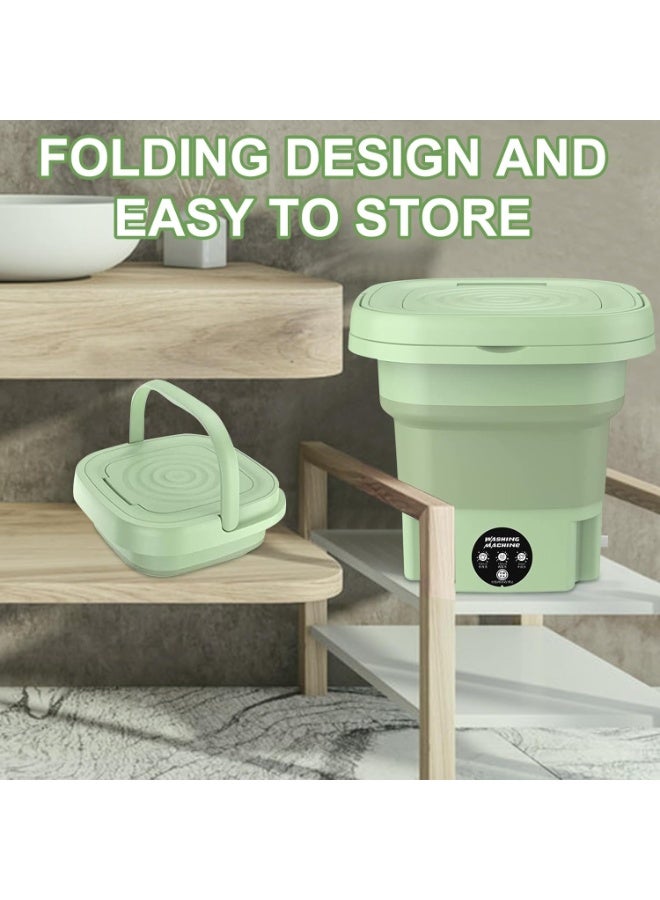 Eesyy Portable Washing Machine, 11L Capacity small washing machine and Dryer with 3 Modes Deep Cleaning, Upgraded Small Collapsible Laundry for Travel, Apartment, Home, Hotel and Camping，Green - Image 5