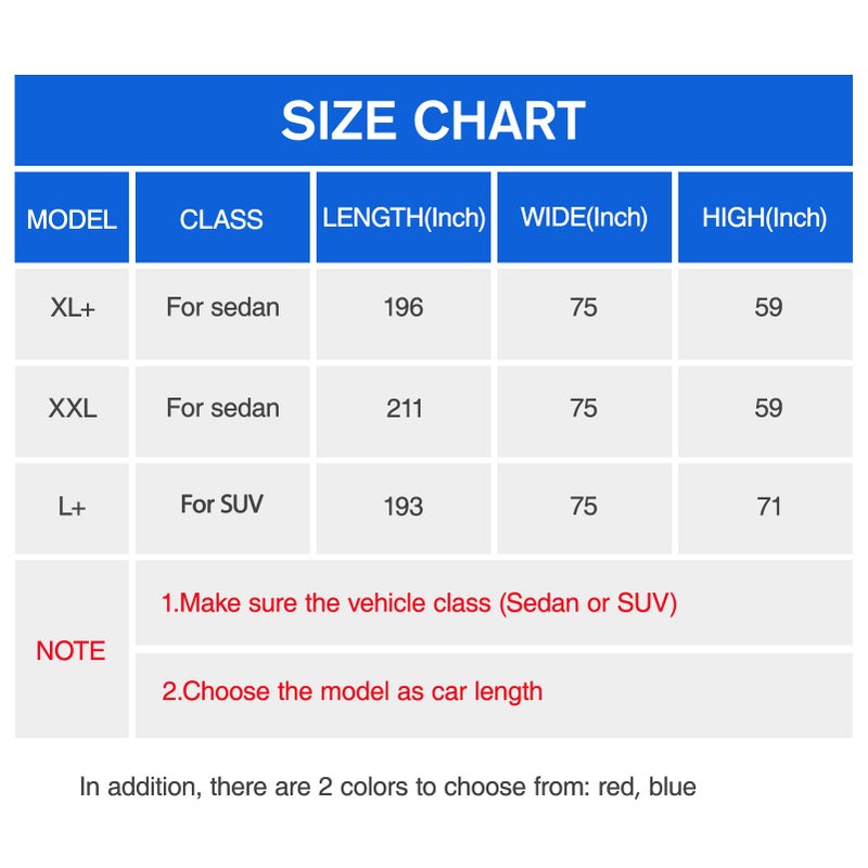 DINGHAO Car Cover Waterproof All Weather for Automobiles, 6 Layers Outdoor Full Exterior Cover Rain Sun UV Snowproof Protection with Zipper Cotton, Mirror Pocket for Sedan (190-195 inch) - Image 2