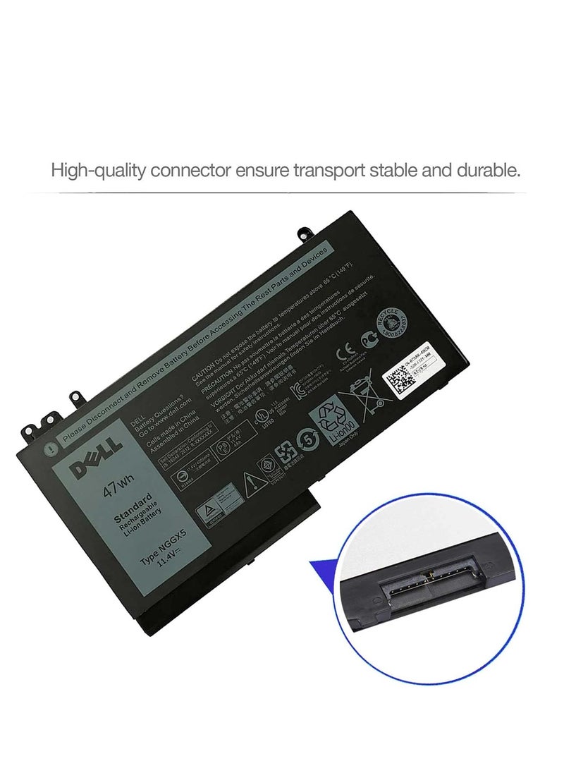 Generic Dell Laptop Battery NGGX5 Compatible with Dell Latitude E5270 Dell Latitude E5470 Dell Latitude E5570 Dell Precision M3510 Notebook Series JY8D6 954DF 0JY8D6 451-BBUN 451-BBUJ RDRH9 11.4V 47Wh 3 Cells  - Image 4