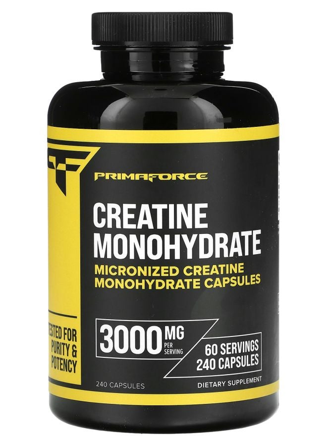 Primaforce Creatine Monohydrate 3000 mg 240 Capsules (750 mg per Capsule)