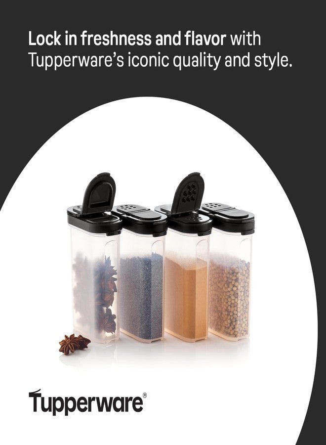 توبروير مجموعة من 4 علب توابل كبيرة من تابروير، تحافظ على نضارة الأعشاب والتوابل الجافة، خالية من مادة BPA، آمنة للغسل في غسالة الأطباق - Image 5