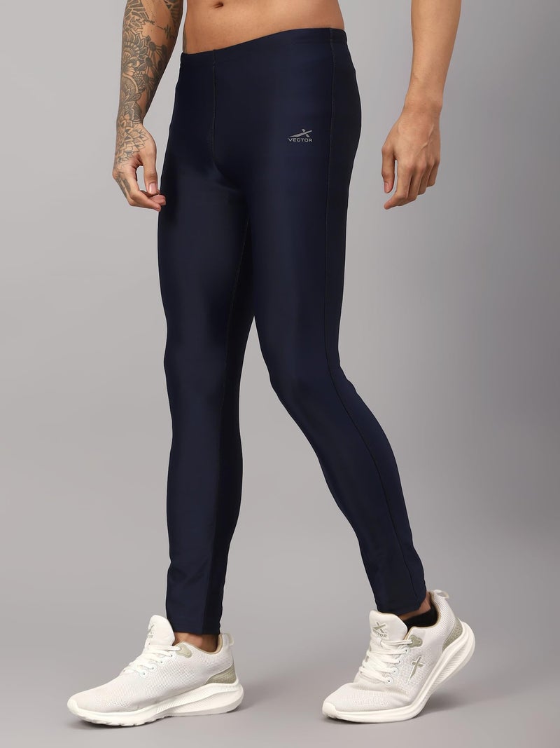 Vector X COMBAT-002 Men's Compression Pant|Legging|Full Length Bottom Tights|Lower For Gym Sports Workout, Running, Swimming, Cycling, Yoga|Base Layer Quick Dry Moisture-Wicking Active Wear (XL) Black - Image 3