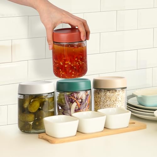 EONJOE 4-Pack Overnight Oats Containers with Lids 16oz Glass Mason Jars Meal Prep Salad Food Cereal Snacks Pudding Yogurt Storage - Image 3