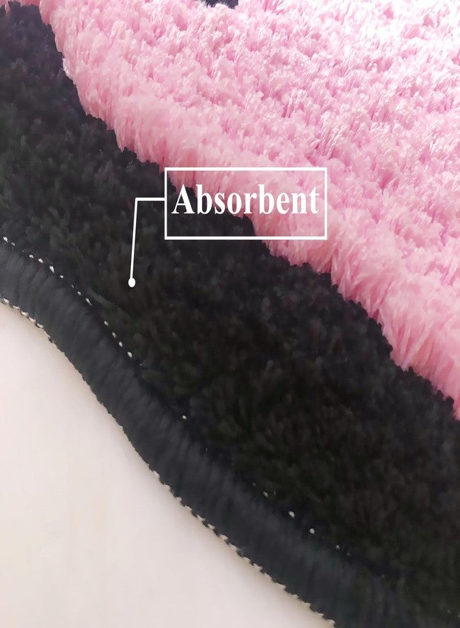 LEVINIS Pink Rose Bath Mat for Bathroom Non Slip Absorbent Washable Bathroom Rugs Shaggy Soft Modern Accent Small Rose Area Rugs for Girls Bedroom, Kids Room, Dorm Room, Nursery, 25.6''x23.6'' - Image 5