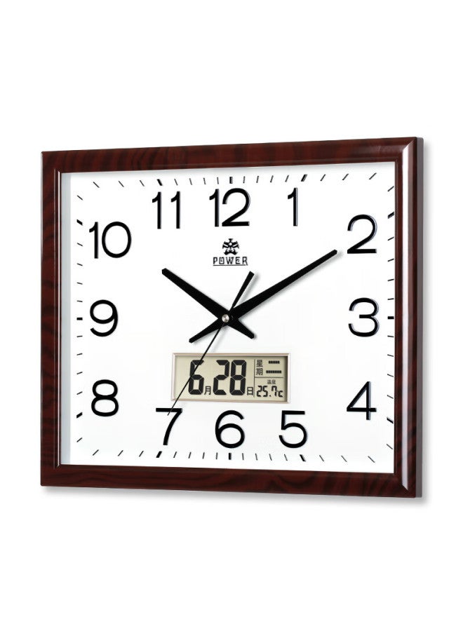 Power Overlord Wall Clock Large Square Clock Wall Clock Wall New Year Calendar Temperature Office Length 42cm - Image 3