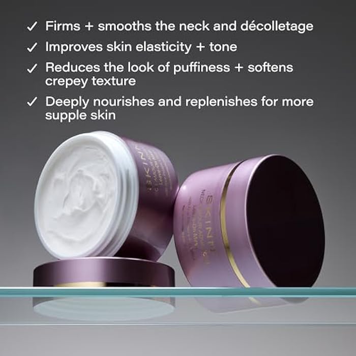 SKINN Neck Cream for Wrinkles, Neck Amour Leave-On Mask - Firming Cream, Tightening + Lifting Sagging Skin - Chin + Firming Treatment for Smoother + Firmer Skin - Cream for Men + Women - Image 3