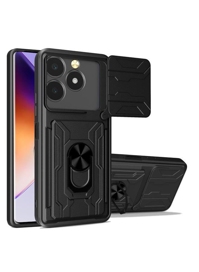 S-TOP Case For Realme C61 / C63 Sliding Camshield TPU+PC Phone Case with Card Slot - Image 1