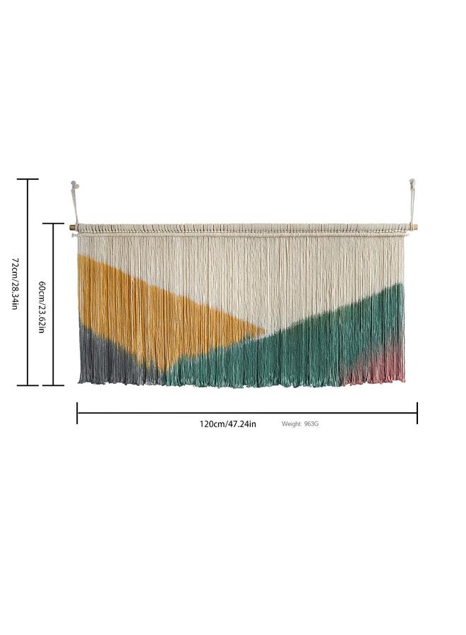 Bluejw Ins Nordic-style Dyeing Hand-woven Tapestry Creative Homestay Room Wall Decoration Bedside Sofa Background Wall Wall Hanging - Image 1