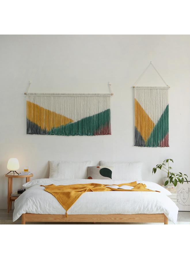 Bluejw Ins Nordic-style Dyeing Hand-woven Tapestry Creative Homestay Room Wall Decoration Bedside Sofa Background Wall Wall Hanging - Image 4