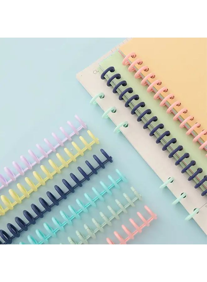 PVC Binding Rings 30 Hole Punch Binding Rings For A4 Paper Suitable For Notebooks Calendars And Documents Document Organization Mixed Color Vibrant Colors Flexible Rings - Image 3