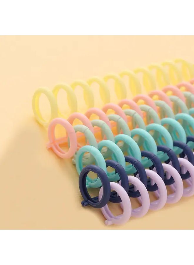 PVC Binding Rings 30 Hole Punch Binding Rings For A4 Paper Suitable For Notebooks Calendars And Documents Document Organization Mixed Color Vibrant Colors Flexible Rings - Image 4