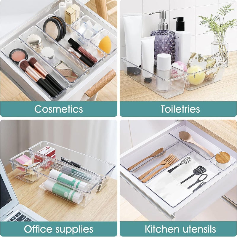 Transparent Storage Drawer: 25pcs Black High-quality Plastic - Smooth-sliding Dust-proof Design Organizer for Vanity Nail Polish Art Jewelry Cosmetic Decorations - Image 2