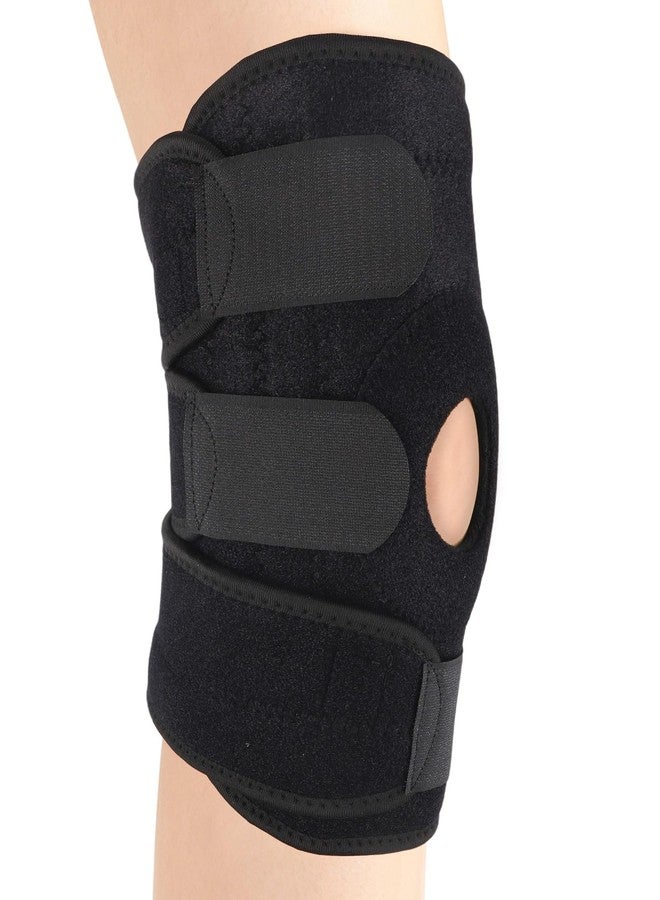 Fukaisu Kids Knee Brace, Adjustable Straps Patella Stabilizer Youth Child Knee Brace Support Wrap with Non-Slip Silicone Breathable Knees Compression Sleeve for Teen Sports Daily Activities (Black) - Image 1