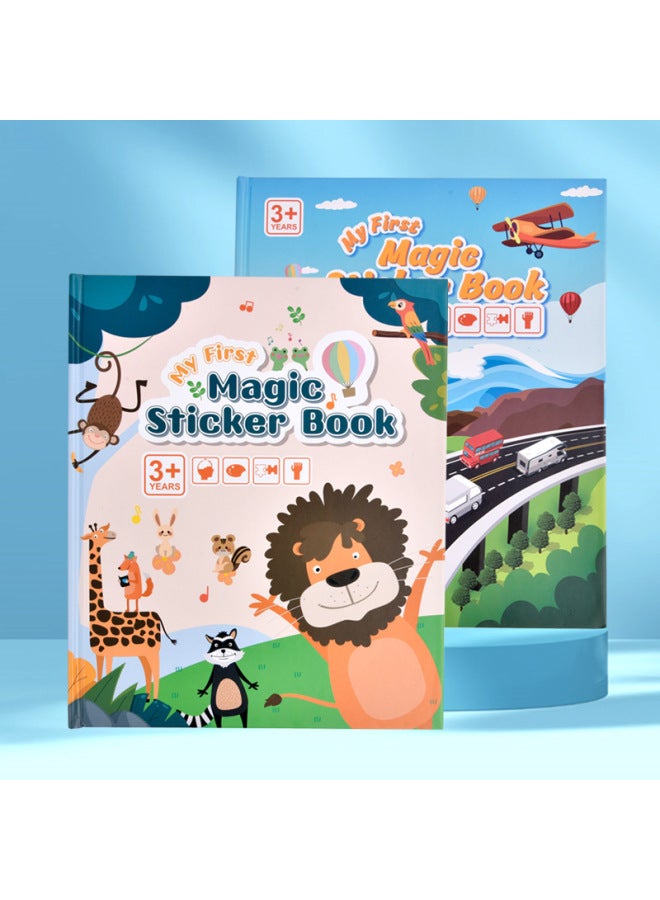 Children's Early Education Enlightenment Jelly Portable Quiet Book Baby Educational Montessori Early Education Busy Book Magnetic Puzzle Toy-Color:Magic Jelly Book-Animal - Image 4