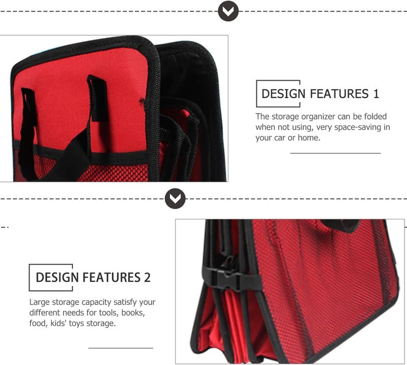 Modern practical shape Car Cargo Trunk Organizer Foldable Storage Container with Mesh Pockets Red Multi-compartment for Truck Vehicle Interior Accessories Durability boost selected material All need matching options Good ventilation Varied size selections Dust tight seal Personal & public compatible All-scene compatible build On-demand local restock Multi-use well-engineered build Local available supply Closed & open space compatible Water rust proof New residential zone delivery Hardened processed substance Climate adapted delivery plan Diverse requirement fit Versatile application KSA market popular practical build Multi-budget available picks Non sticky surface Post-order arranged dispatch Global standard processed material Certified stocked merchandise All user affordable trusted quality - Image 5