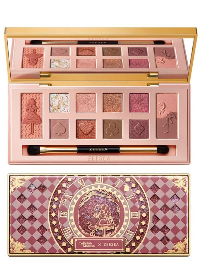ZEESEA - ZEESEA Wonderland Eyeshadow Palette Collection – A Curated Set of Enchanting Shades Inspired by Alice's Adventures for Endless Creative Looks | 03 Alice N Flamingo | - Image 1