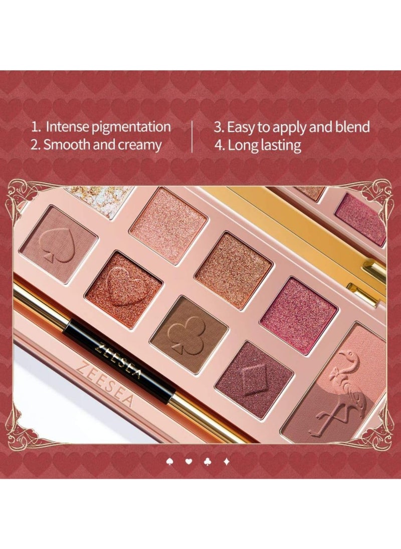 ZEESEA - ZEESEA Wonderland Eyeshadow Palette Collection – A Curated Set of Enchanting Shades Inspired by Alice's Adventures for Endless Creative Looks | 03 Alice N Flamingo | - Image 1