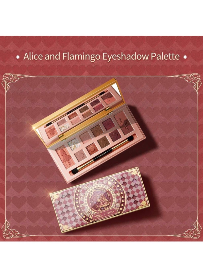 ZEESEA - ZEESEA Wonderland Eyeshadow Palette Collection – A Curated Set of Enchanting Shades Inspired by Alice's Adventures for Endless Creative Looks | 03 Alice N Flamingo | - Image 1
