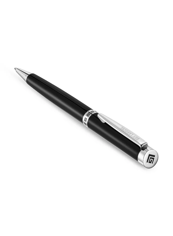 Guy Laroche Romain Black Pen with Stainless Steel Trims