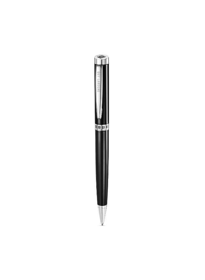 Guy Laroche Romain Black Pen with Stainless Steel Trims - Image 2