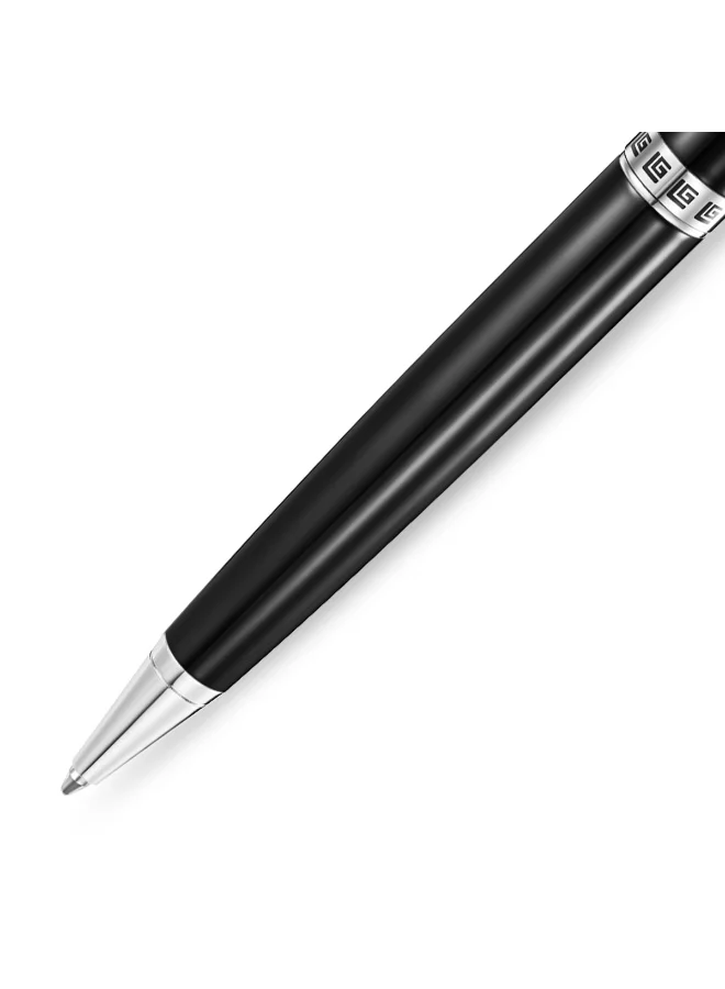 Guy Laroche Romain Black Pen with Stainless Steel Trims