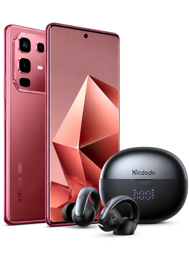 إنفينيكس نوت 50S 5G+ بشريحتين - أحمر بورجوندي - رام 16 جيجابايت (8+8) - 256 جيجابايت - إصدار الشرق الأوسط - مع سماعات Mcdodo ديجيتال TWS - Image 1