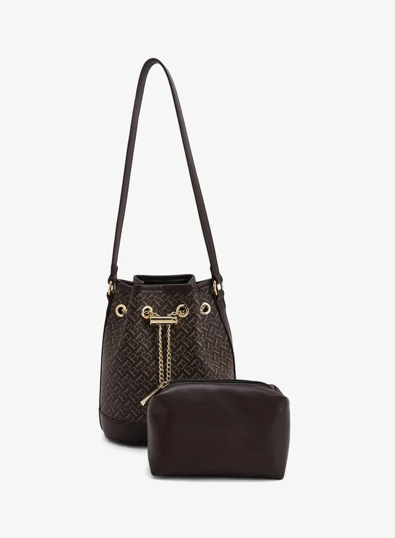 Flora Bella By Shoexpress BROWN FLORA BELLA BAG WITH DETACHABLE SHOULDER STRAP for Women | Best Price UAE