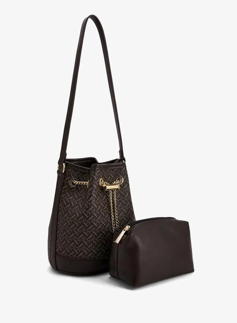 Flora Bella By Shoexpress BROWN FLORA BELLA BAG WITH DETACHABLE SHOULDER STRAP for Women | Best Price UAE