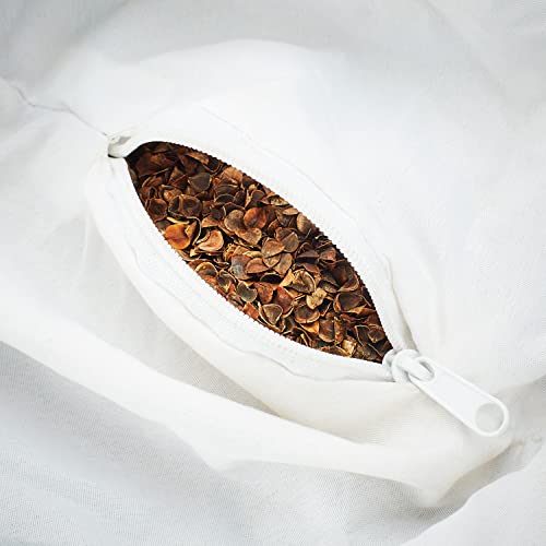 Retrospec Sedona Zafu Meditation Cushion Filled w/Buckwheat Hulls - Yoga Pillow for Meditation Practices - Machine Washable 100% Cotton Cover & Durable Carry Handle Round & Crescent, 1 Ct (Pack of 1) - Image 5