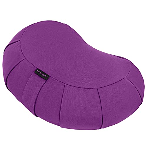 Retrospec Sedona Zafu Meditation Cushion Filled w/Buckwheat Hulls - Yoga Pillow for Meditation Practices - Machine Washable 100% Cotton Cover & Durable Carry Handle Round & Crescent, 1 Ct (Pack of 1) - Image 1