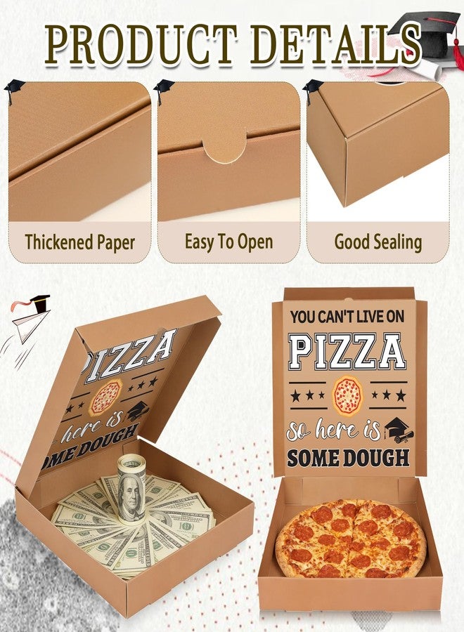 JULBEAR Graduation Pizza Money Box, 6 Pack Grad Donut Gift Boxes Surprise Funny Cash Gifts Holder for Congrats Grad Party Favors Celebrations Supplies, 10x10 Inches (Cash Not Include - Image 5