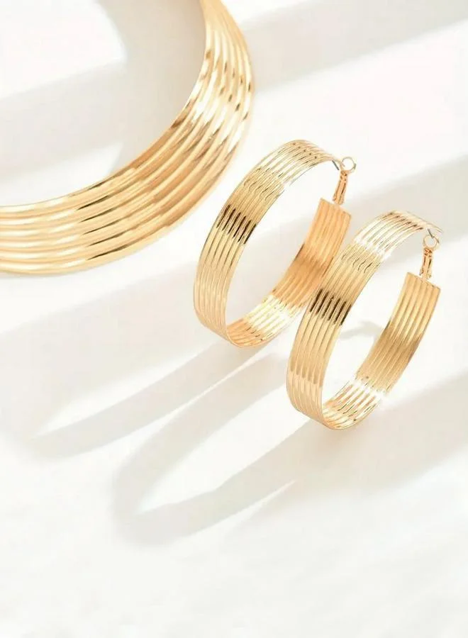 Take Two Take Two Metal Thread Necklace and Earrings Jewelry Set