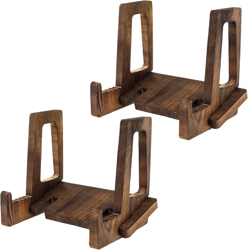 windforgecraft Wooden Cookbook Stand for Kitchen Counter Book Stand for Reading Adjustable Cookbook Holder Rustic Cook Book Holder Stand for Cookbooks Textbooks Tablets Laptops - Image 1