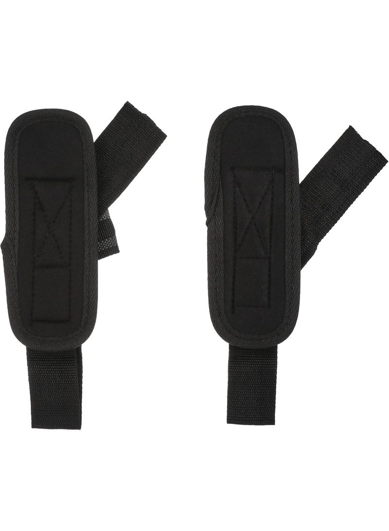 MD Stay Fit Weightlifting Padded Wrist Band with Support Straps 2Pcs, Black - Image 4