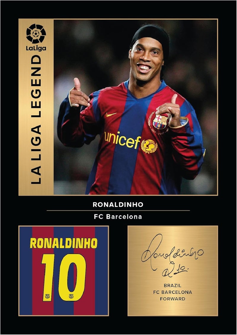 EMODA Ronaldinho Barcelona Legends Signed A4 Printed Photo Picture Display Gift For Barca Fans Digitally Reproduced Signature Unframed