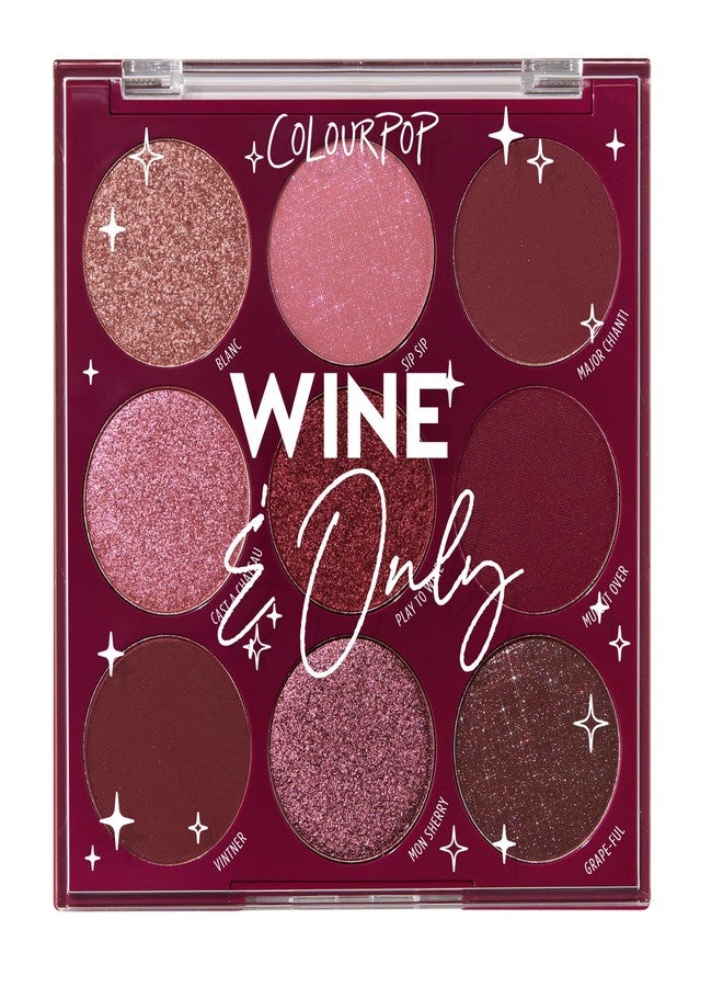 ColourPop لوحة ظلال العيون ColourPop Wine & Only - لوحة مكياج عيون باللون الأحمر الداكن والبرغندي مع لمسات غير لامعة، معدنية ولامعة غير لامعة - مكياج عيون عالي الصبغة بتركيبة تدوم طويلاً (0.3 أونصة) - Image 1