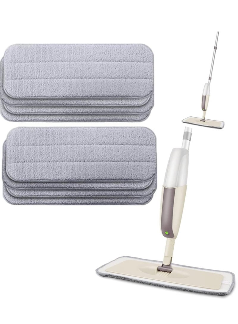 Microfiber Spray Mop Replacement Heads, for Deerma Water Sweeper Quality Reusable for Wet/Dry Mops Cloth Head Compatible 8pcs - Image 1