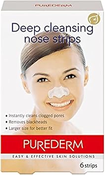 Purederm شرائط تنظيف عميق لمسام الأنف تحتوي على 6 شرائط - Image 1