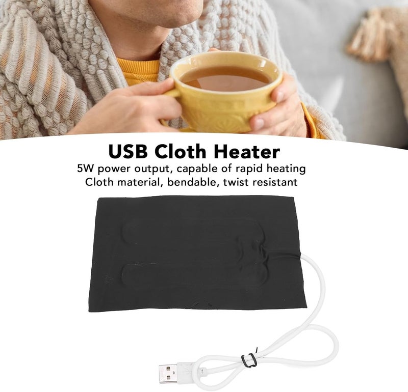 لوح تدفئة قماشي USB من LiebeWH، مقاس 6.06×3.94 بوصة، درجة حرارة تتراوح بين 45-55 درجة مئوية، قابل للطي، يُستخدم كمدفأة لليدين أو وسادة تدفئة للحيوانات الأليفة. - Image 4