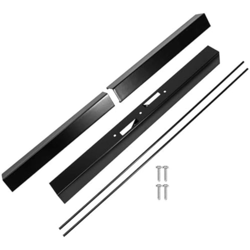 Fireplace Curtain Rod Kit, Adjustable Fireplace Spark Mesh Screen Rod and Valance Set for Indoor Fireplace - Image 3
