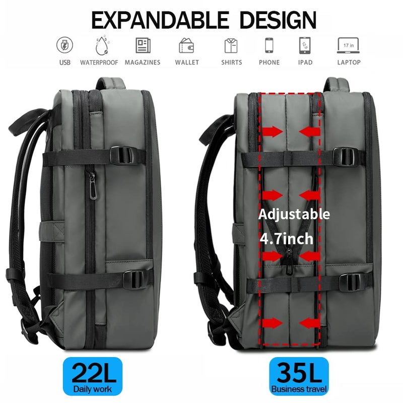 BANGE 35L Carry on Backpack,Travel Backpack for Women Men Airline Approved Gym Backpack Waterproof Business Laptop Daypackâ€¦ - Image 4